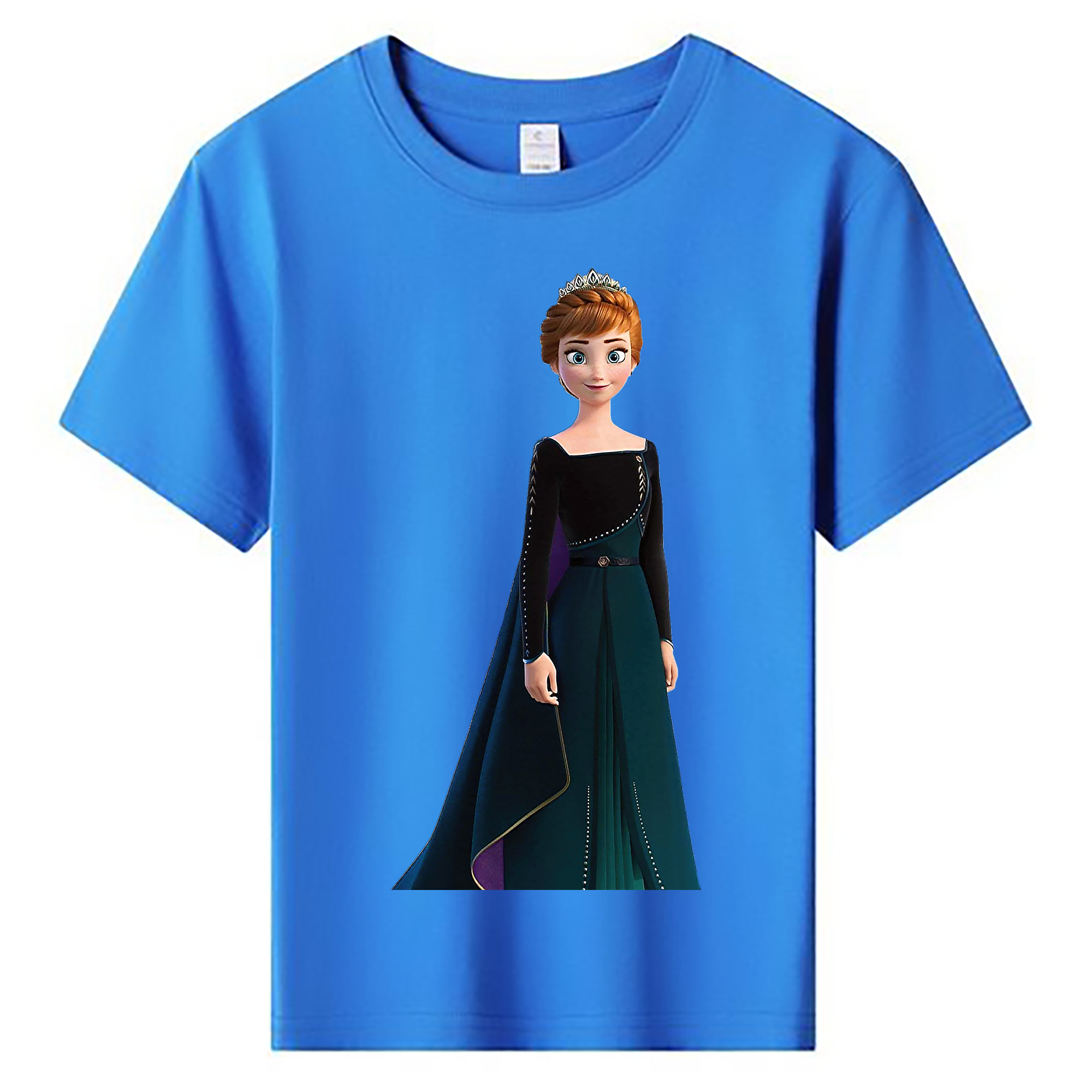 （画像用） アナと雪の女王 アンナ エルサ Frozen Anna Elsa 綿100％キッズTシャツ（フロントプリント）